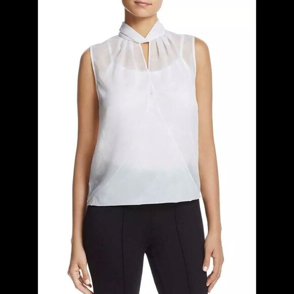 Kenneth Cole Crossover top in white splash. NWT - Picture 4 of 8